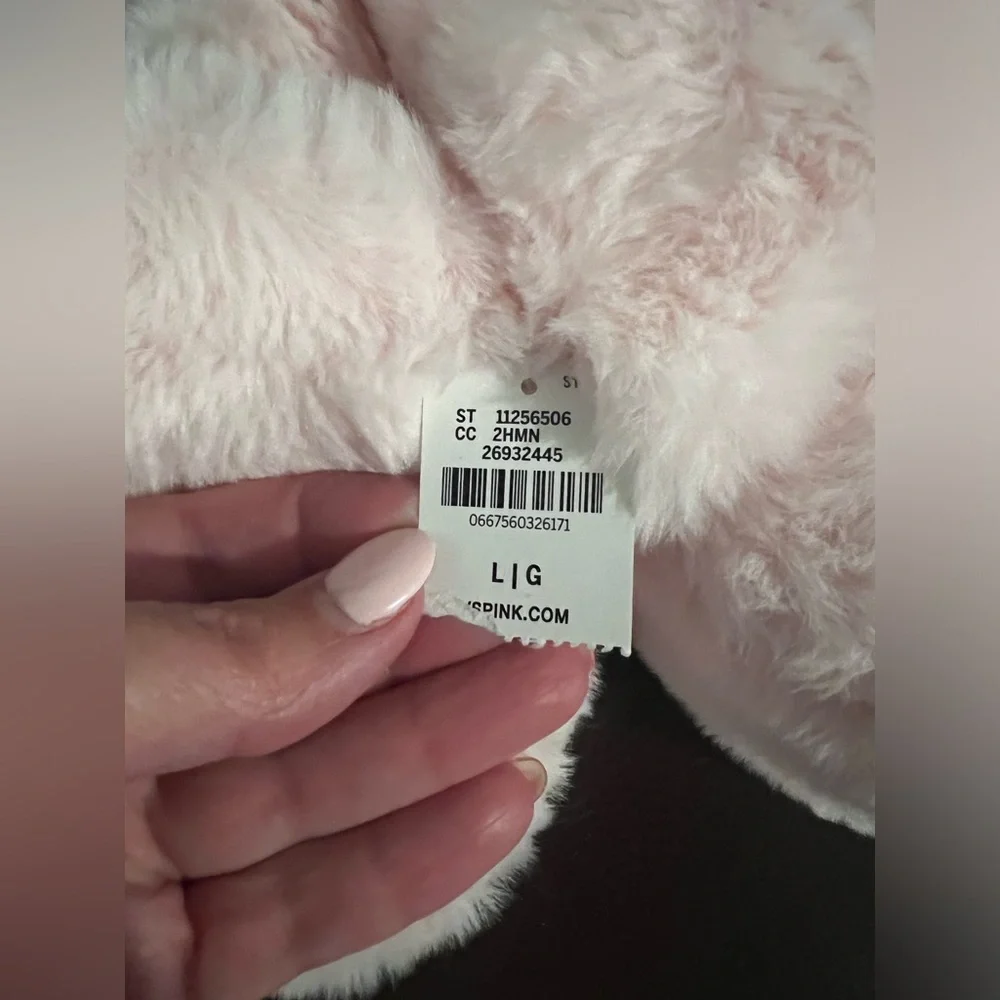 PINK Victoria's Secret Plush Slippers - Picture 3 of 4